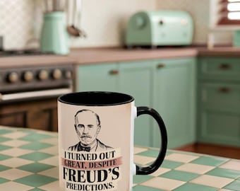 Funny Freud Joke Mug, Freud Mug, Psychologist Gifts, Psychologist Mug, Therapist Mug Gift, Funny Medical Psychology Humor, Funny Freud Gift