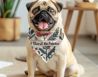 Palestinian Flag Pet Bandana Collar: Palestine Scarf for Cats & Dogs