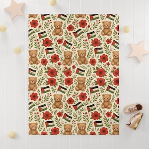 Palestine Baby Blanket, Baby Shower Gift, Baby Blanket, Dome of The Rock, Ramadan Gift, Palestine Flag Blanket | Palestine Throw Blanket