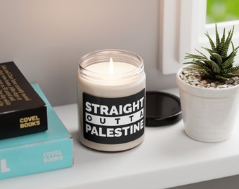 Reusable Glass Jar | Palestinian Candles | Free Palestine Candle | Keffiyeh Candle | Palestine Gifts | 5 Scent Options | Luxury Candle