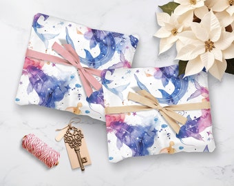 Cadeaupapier Vissen | Astrologiecadeaus | Dierenriemcadeaus | Vissencadeaus | Aangepaste dierenriemdoos | Dierenriempapier Vissen | Dierenriem verjaardag