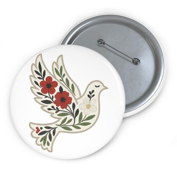 Weiße Taube Anstecknadel – Friedenstaube-Brosche Aus Emaille (nettes Geschenk-Design)
