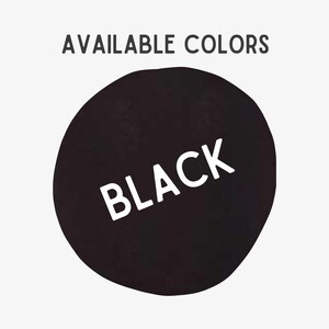 May include: A black circle with the word "BLACK" in white text.