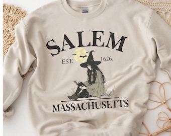 Halloween Book Sweatshirt, Salem Witch Book Shirt, bookish ghost, Bookish Witch, ghost halloween shirt, gift for book lover, Librarian