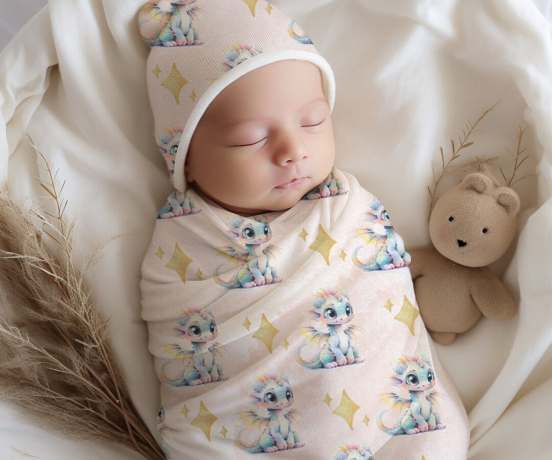 BABIES JACQUARD COT BLANKET HEART OF A DRAGON