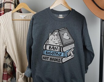 Librarian Gift | Bookish Tee | Reading Teacher Sweatshirt | Banned Books Hoodie | Banned Books Shirt | Library Sweatshirt | Social Justice