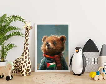 Palestine Poster | Palestine Nursery Art | Palestine Wall Art | Middle East | Palestine Artwork | دولة فلسطين Jerusalem | Free Palestine