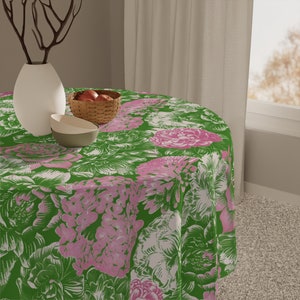 Hydrangea Flower Tablecloth, Floral Tablecloth, Cottage Core,Printed Table Linens,Housewarming Gift,Kitchen Dining Decor, flowers, spring