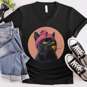 Is He Dead Yet Black Cat V Neck Shirt, Anti Trump Protest Shirt, Political Shirt, Subtle FDT, Funny Cat Shirt, Political Shirt, Resist