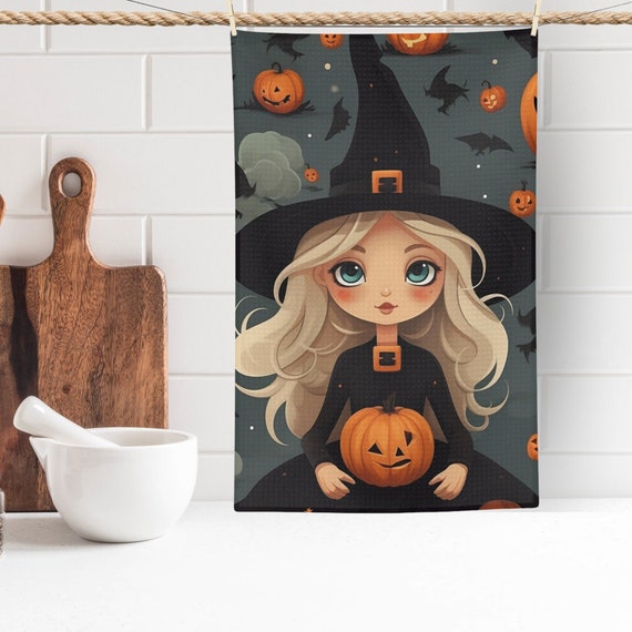 Halloween-Küchentücher 40 X 60 Cm – Geister-Muster Für Küche & Bad, Saugfähiges Polyester