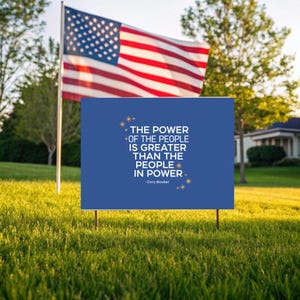 Power Of The People, Pro America Freedom Yard Sign, Defend Equality Sign, Save Democracy Garden Flag, Resist House Sign, Cory Booker