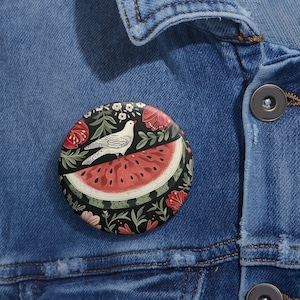 Palestine Button Pin | Free Gaza Pin | Palestine Flag Pin | Watermelon Pin | I Stand With Palestine | Free Palestine Pins Badge
