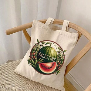Palestine Tote Bag | Arabic Calligraphy | Free Gaza | Gift For Her | Muslim Tote Bag | Free Palestine Shopping Bag | Palestinian Tote Bag