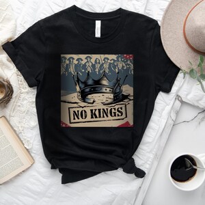 Retro Funny Anti Trump T Shirt, No Kings Graphic Tee, Anti Fascism, Political Humor, Activist Apparel, Gift for Protesters, Social Justice