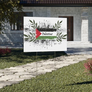 Save Palestine Yard Sign, Palestine Yard Sign | Palestinian Lives | Readable From Both Sides | Free Palestine Sign | Save Gaza