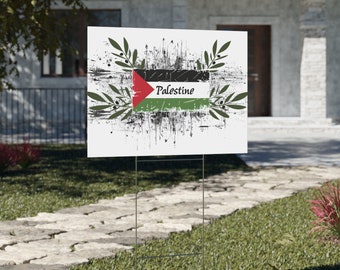 Save Palestine Yard Sign, Palestine Yard Sign | Palestinian Lives | Readable From Both Sides | Free Palestine Sign | Save Gaza