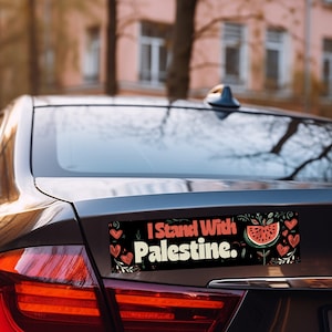 Palestine Watermelon Bumper Sticker | Waterproof Vinyl Sticker | Phone Laptop Sticker | Palestine Car Sticker Decal | Support Palestine