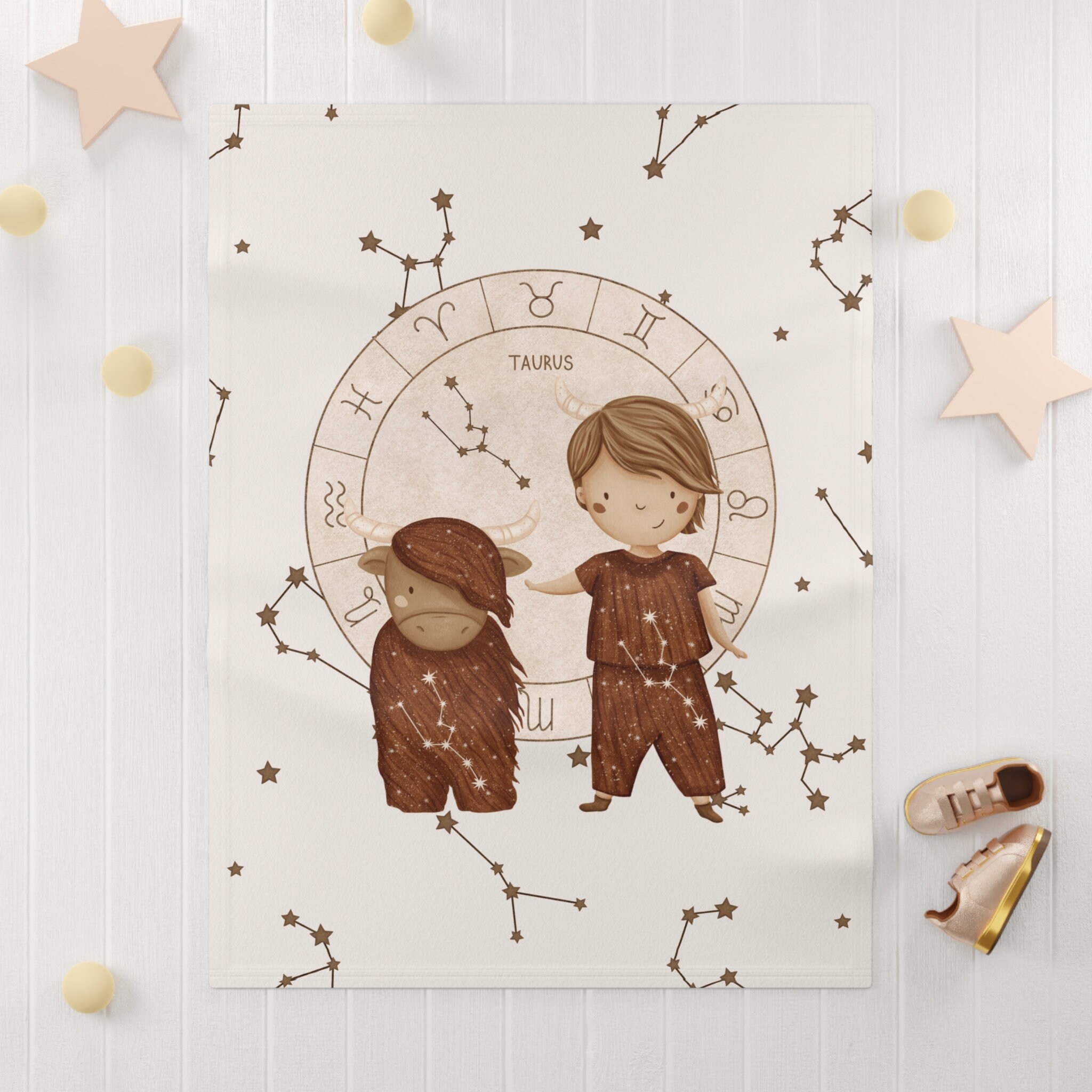 星座ベビーブランケット | 占星術プラッシュブランケット | ベビー