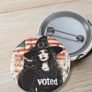 I Voted Pin, 2024 Election, Childless Cat Ladies, They Didn&#39;t Burn Witches, Harris Walz 2024 Pin, Election Vote Pin, Democrat Pin, Vote Blue