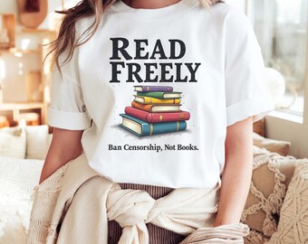 Shirt lezen verboden boeken, cadeau bibliothecaris, T-shirt boekenliefhebber, lees meer boeken, shirt boekverbod, T-shirt anti-boekenverbod, vertel me een tijd in de geschiedenis