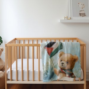 Palestine Fleece Blanket, Baby Shower Gift, Baby Blanket, Stroller Blanket, Crib Blanket, Palestine Flag Blanket | Palestine Throw Blanket