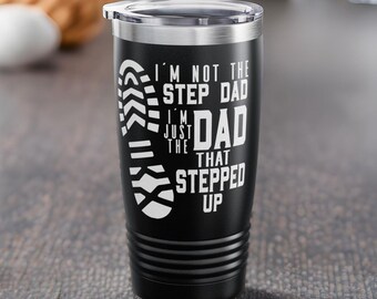 Step Dad Tumbler | Step Dad Gifts | Bonus Dad Gift | Special Gift | Travel Mug | Gift Boxed | Funny Dad Pun | Super Dad | Fathers Day Gifts