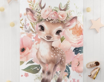 Deer Hunting Baby Blanket, Woodland Animal, Baby Shower Gift, Hunting Blanket, Deer Collection, Nursery Decor, Deer Nursery, Fleece Throw