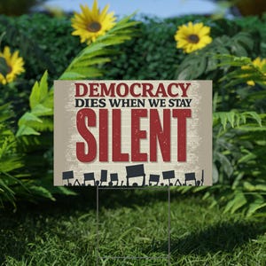Resist Fascism Yard Sign, Anti Trump Political Statement, Social Justice Decor, Feminist Activist Gift, Hate Has No Home Here, Protest Sign