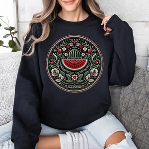 Palestine Sweatshirt | Free Palestine | Fruit Sweatshirt | Watermelon Sweatshirt | Watermelon Shirt | Human Rights Sweater | Protest Shirt