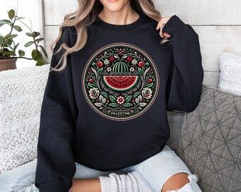 Palestine Sweatshirt | Free Palestine | Fruit Sweatshirt | Watermelon Sweatshirt | Watermelon Shirt | Human Rights Sweater | Protest Shirt