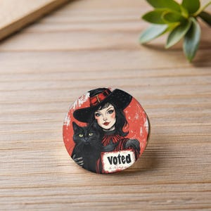 I Voted Pin, 2024 Election, Childless Cat Ladies, They Didn&#39;t Burn Witches, Harris Walz 2024 Pin, Election Vote Pin, Democrat Pin, Vote Blue