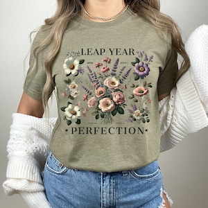 Leap Day Birthday Tshirt | Leap Birthday Shirt | Leap Year | Vintage Floral Tee | February 29th | Friend Gift | Leap Birthday Gift