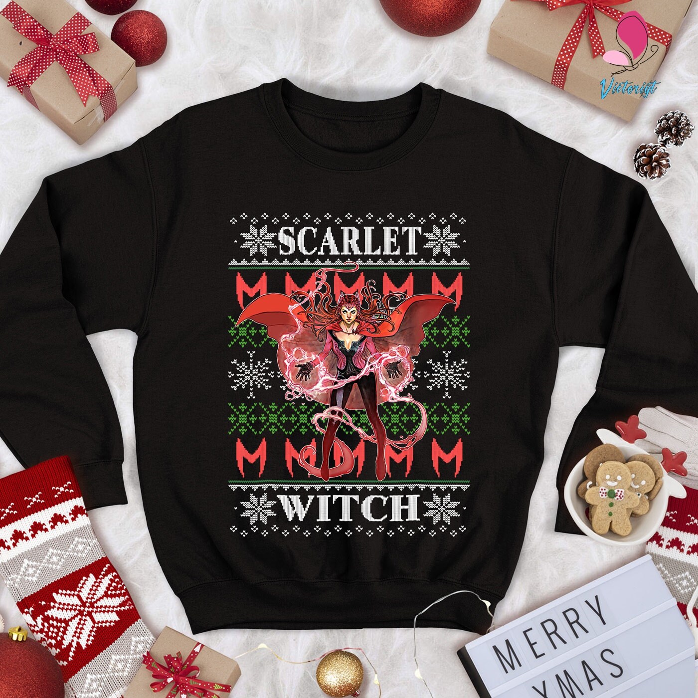 Elizabeth Olsen Scarlet Witch Tee - Retro Sweater and Homage Vintage Shirt  for Fans - Bluefink