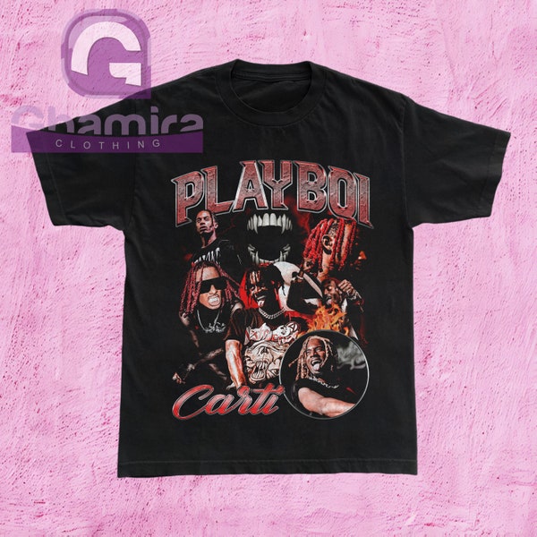 Playboi Carti T Shirt, Playboi Carti Tour Fan Shirt, 90s Retro Vintage Rap Hip Hop Unisex T-Shirt