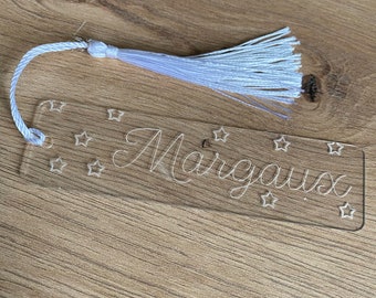 Acrylic bookmark to personalize, bookmark with first name, bookmark to personalize with a first name, first name bookmark