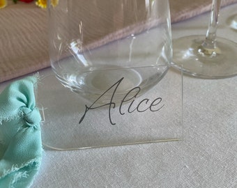 Wedding place mark, place mark to personalize, individual place mark, first name place mark