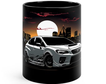 Subaru WRX Tokyo Skyline Coffee Mug: 11oz Ceramic