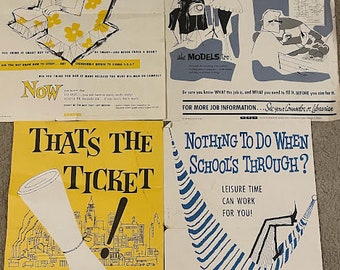 1960's SRA High School Posters lot of 4