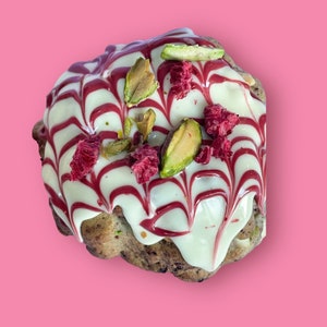 Recept voor witte chocolade-frambozen-pistache