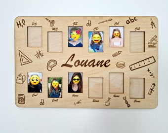 Personalized school photo frame