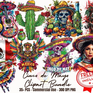 Over 35 Viva Mexico clipart bundle Mexican Tradition Illustrations Mexican Celebration cinco de mayo clipart mexican tshirt mexico design