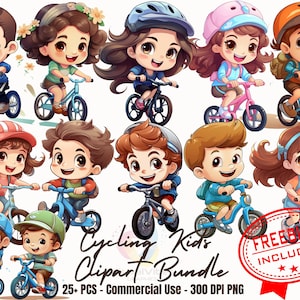 25+ Cute dibujos animados ciclismo niños en bicicleta clipart paquete ciclismo pegatinas png niños diseño niños bicicleta adorable niños bicicletas clipart