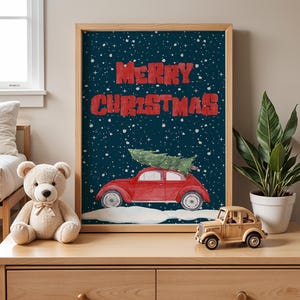 Set of 25 Christmas Wall Art Prints, Trendy Holiday Wall Decor, Colorful Xmas Art, Vintage Winter Print, Digital Download