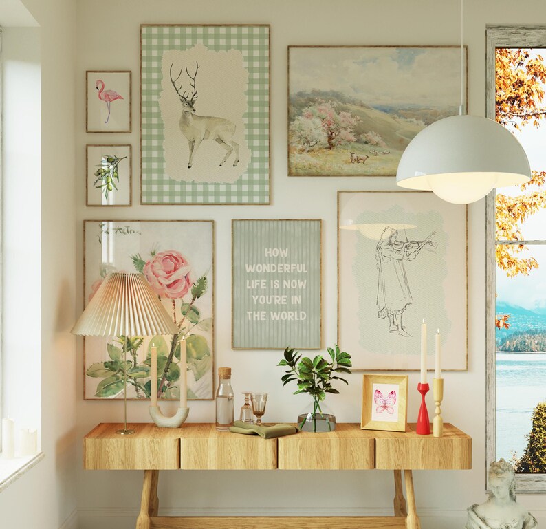 Vintage Nursery Art Set of 35, Playroom Decor, Farmhouse Wall Art ...