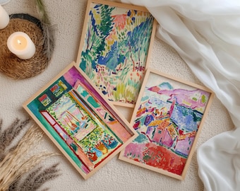 Henri Matisse Wall Art Set of 3, Colorful Landscape Posters, Digital Download