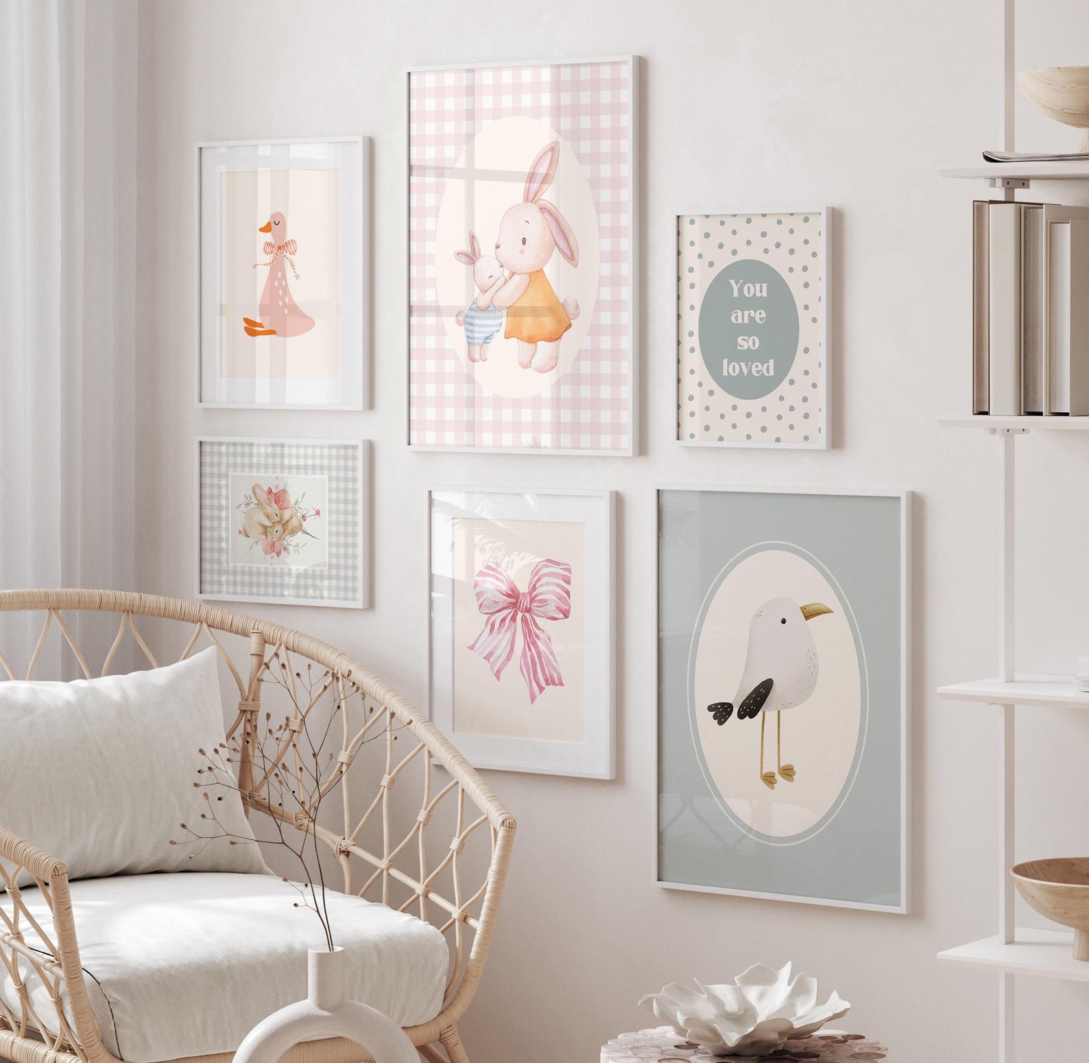 Vintage Nursery Art Set of 35, Playroom Decor, Farmhouse Wall Art ...
