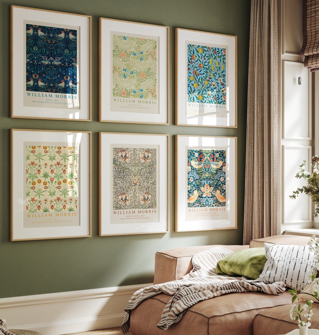 William Morris Art Prints Set of 6, Botanical Art Nouveau Decor ...