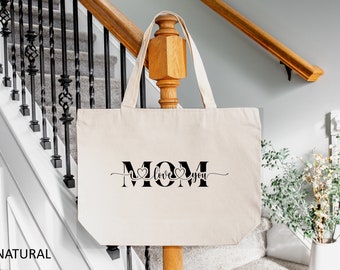 I Love You Mom Tote Bag, Mom Gift Tote Bag, Best Mom Ever Gift Bag, Mother's Day Gift Bag, Mama Gift Bag, Birthday Mom Gift Bag, Mommy Bag