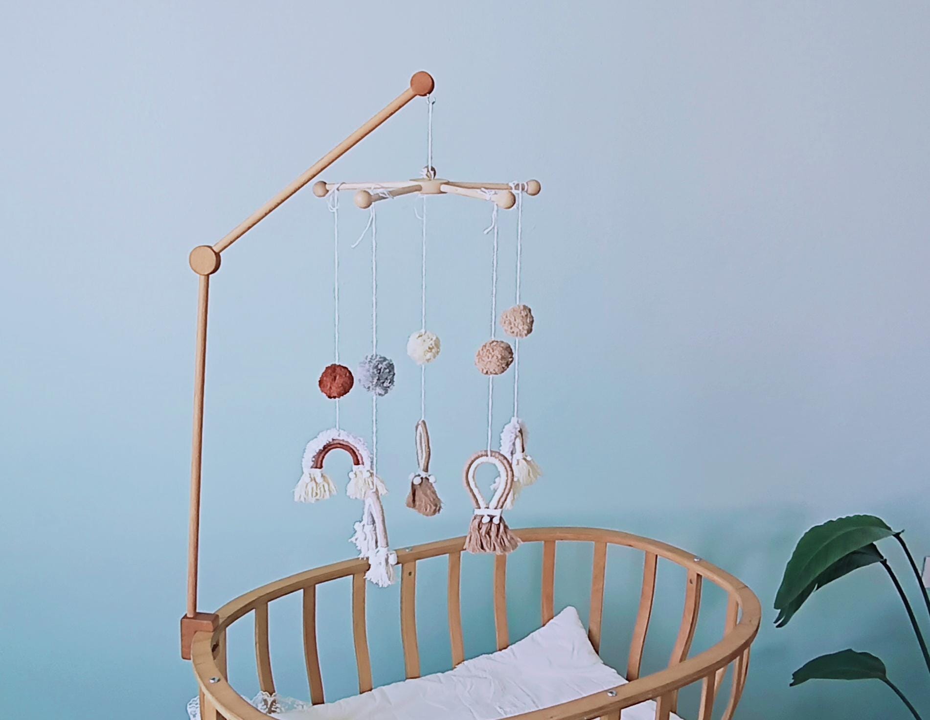 Ancien Mobile En Bois Pour Berceau – Sevi 1831 – Décoration Vintage