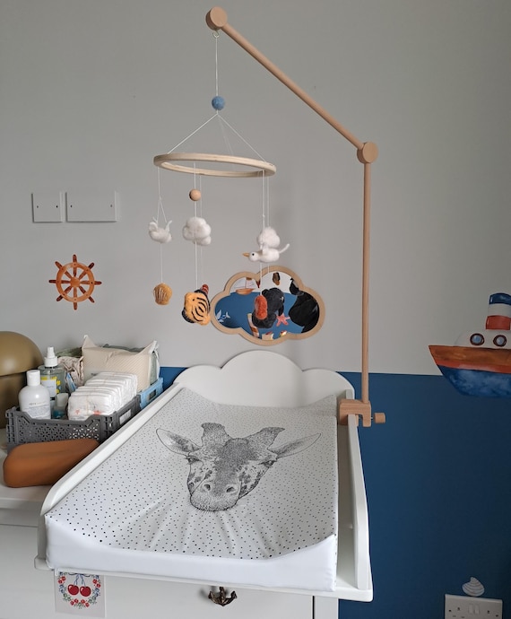 Wooden Mobile Hanger for Crib or Changing Table